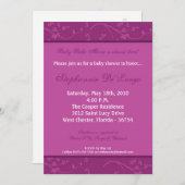 12x18 Royal Lila Blume Kinderdusche Einladung (Vorne/Hinten)