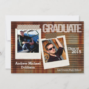 12x18 Rusted Corregated Metal Senior Ankündigung