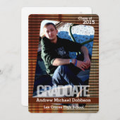 12x18 Rusted Corregated Metal Senior Ankündigung (Vorne/Hinten)