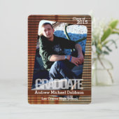 12x18 Rusted Corregated Metal Senior Ankündigung (Stehend Vorderseite)