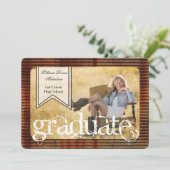 12x18 Rusted Corregated Metal Senior Ankündigung (Stehend Vorderseite)