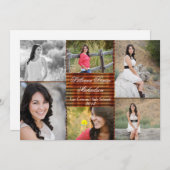 12x18 Rusted Corregated Metal Senior Ankündigung (Vorne/Hinten)