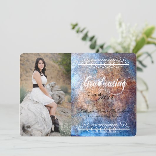 12x18 Rusted Metal Old Steel Gru Senior Ankündigun Ankündigung (Stehend Vorderseite)