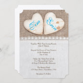 12x18 Rustic Burlap & Lace Wedding Einladung (Vorne/Hinten)