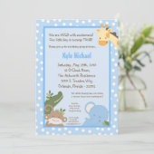 12x18 Safari Jungle ZooTier Einladung zum Geburtst (Stehend Vorderseite)