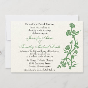 12x18 Sage Green Floral Wedding Einladung
