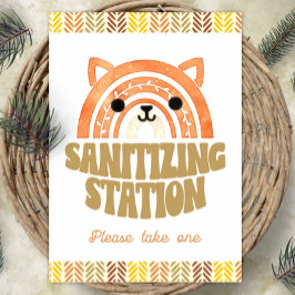 12x18 Sanitizer Station Boho Woodland Fox Geburtst Poster