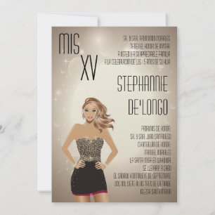 12x18 Sassy Blonde Quinceanera Einladung zum Gebur