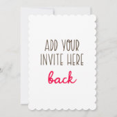 12x18" Scalloped Shaped Invitation Printing Einladung (Rückseite)