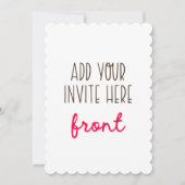 12x18" Scalloped Shaped Invitation Printing Einladung (Vorderseite)