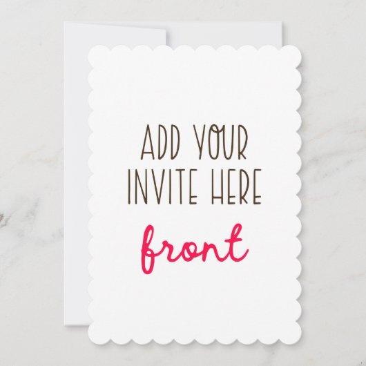 12x18" Scalloped Shaped Invitation Printing Einladung (Vorderseite)