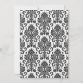 12x18 Schwarz-weiß Damask Hochzeit Einladung (Rückseite)