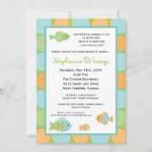 12x18 Sea Ocean Life Fish Babydusche Einladung (Vorderseite)