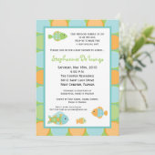 12x18 Sea Ocean Life Fish Babydusche Einladung (Stehend Vorderseite)