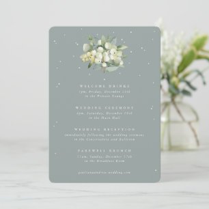 12x18 Seafoam Snowberry+Eukalyptus Hochzeitstag