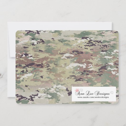 12x18 Senior Announcement Army OCP Camouflage Unif Ankündigung (Rückseite)