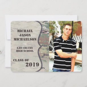 12x18 Senior Announcement Army OCP Camouflage Unif Ankündigung