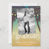 12x18 Senior Announcement Beach Sunset Palm Tree S Ankündigung (Vorderseite)