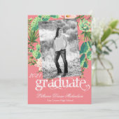 12x18 Senior Announcement Bohemisch Cactus succule Ankündigung (Stehend Vorderseite)