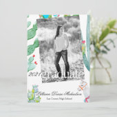 12x18 Senior Announcement Boho Llama Bohemisch Cac Ankündigung (Stehend Vorderseite)