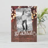 12x18 Senior Announcement Cotton Branch auf dunkle Ankündigung (Stehend Vorderseite)