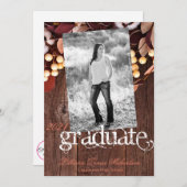 12x18 Senior Announcement Cotton Branch auf dunkle Ankündigung (Vorne/Hinten)