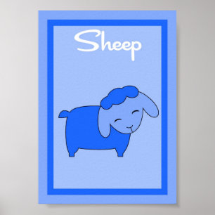 12x18 Sheep Barry Yard Boys Wall Art Poster