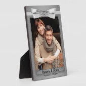 12x18 Silver 25. Hochzeitstag Foto Fotoplatte (Seite)