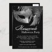 12x18 Silver Masquerade Halloween Einladung (Vorne/Hinten)
