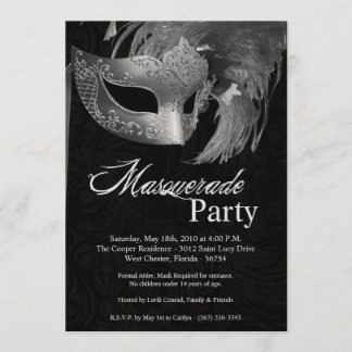 12x18 Silver Masquerade Sweet 16 Geburtstag Einlad Einladung