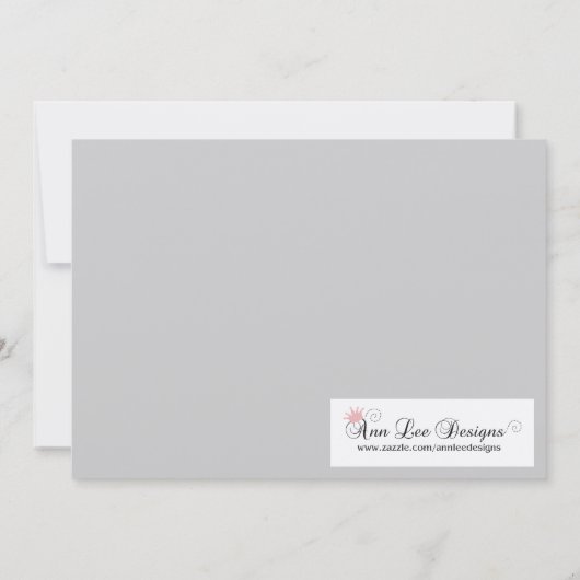 12x18 Silver Red Masquerade Einladung (Rückseite)