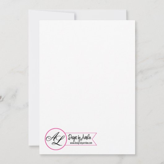 12x18 Silvester Einladung Baby Pink Cosmos auf (Rückseite)