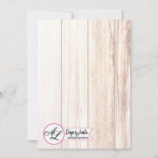 12x18 Silvester Einladung Stiefel Land rustikal (Rückseite)