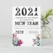 12x18 Silvester Einladung tropischer Blume über (Stehend Vorderseite)