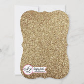 12x18 Silvester Party Einladung Gold Glitzer (Rückseite)