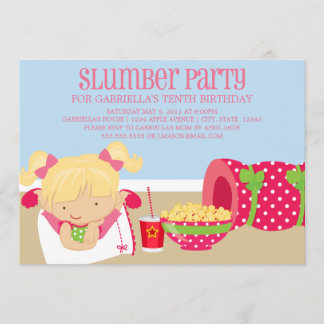 12x18 Slumber Party Geburtstag Einladung