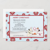 12x18 Snowman Familienschnee Weihnachten Party Ein Einladung (Vorne/Hinten)