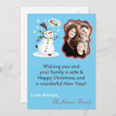 12x18 Snowman Snowflake Weihnachts XMAS Karte (Vorne/Hinten)