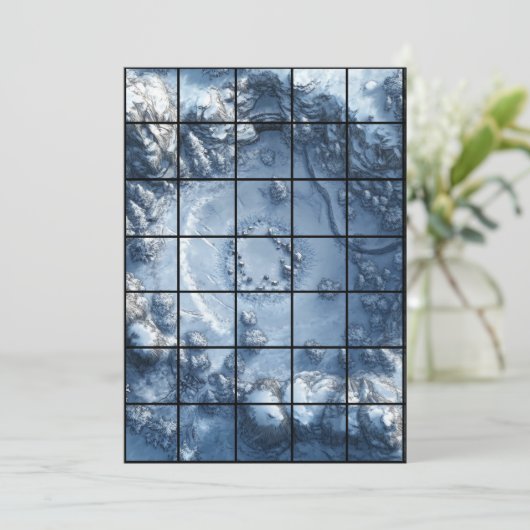12x18 SnowPit Paper Gridmap Einladung (Stehend Vorderseite)