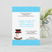 12x18 Snowy Snowman Einladung (Stehend Vorderseite)