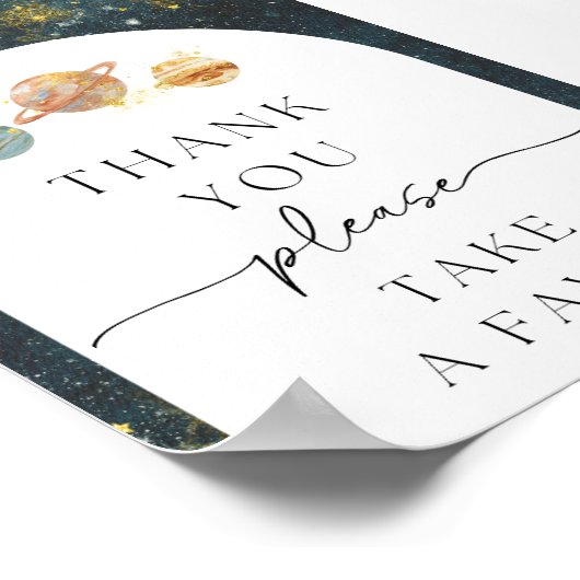 12x18 Space Vielen Dank, dass Sie unterschreiben | Poster (Ecke)