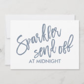 12x18 Sparkler Send-Off Sign-Brush- (Dusty Blue) (Vorderseite)