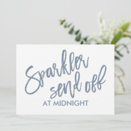 12x18 Sparkler Send-Off Sign-Brush- (Dusty Blue)