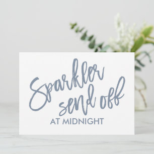 12x18 Sparkler Send-Off Sign-Brush- (Dusty Blue)