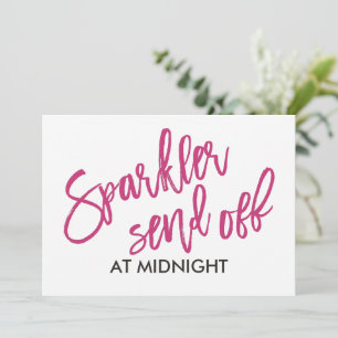12x18 Sparkler Send-Off Sign-Brush Script (Magenta