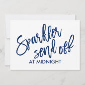12x18 Sparkler Send-Off Sign-Brush Script (Marine) (Vorderseite)