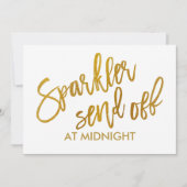 12x18 Sparkler Send-Off-Zeichen - Pinselschrift Go (Vorderseite)