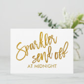 12x18 Sparkler Send-Off-Zeichen - Pinselschrift Go (Stehend Vorderseite)