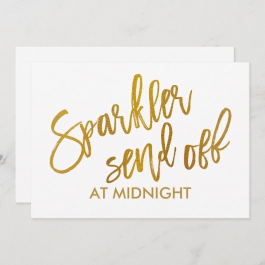 12x18 Sparkler Send-Off-Zeichen - Pinselschrift Go (Vorne/Hinten)
