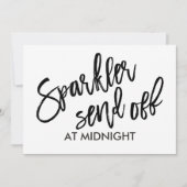 12x18 Sparkler Send-Off-Zeichen | Pinselschrift (s Einladung (Vorderseite)